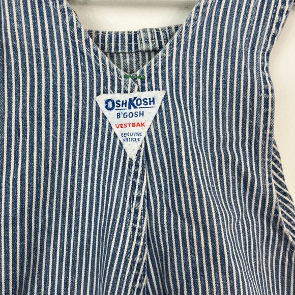 Vintage Oshkosh B’Gosh Hickory Striped Overalls Sz 10 - Picture 6 of 11